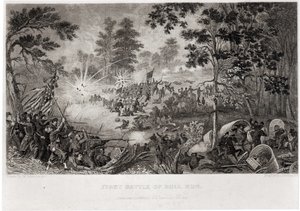 1861年7月21日的第一次公牛战斗，由JC McRae雕刻 作者 威廉·蒙伯格
